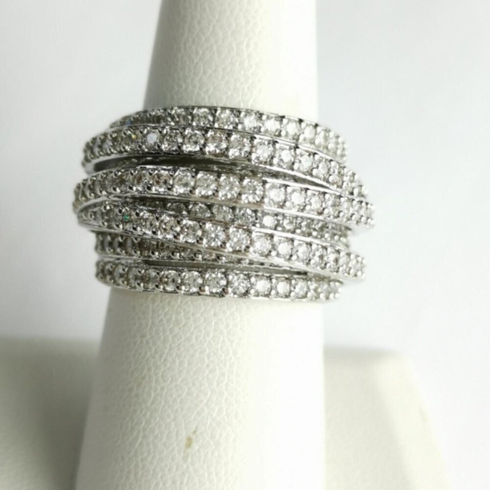 CZ dome ring In Silver size 8 🆕